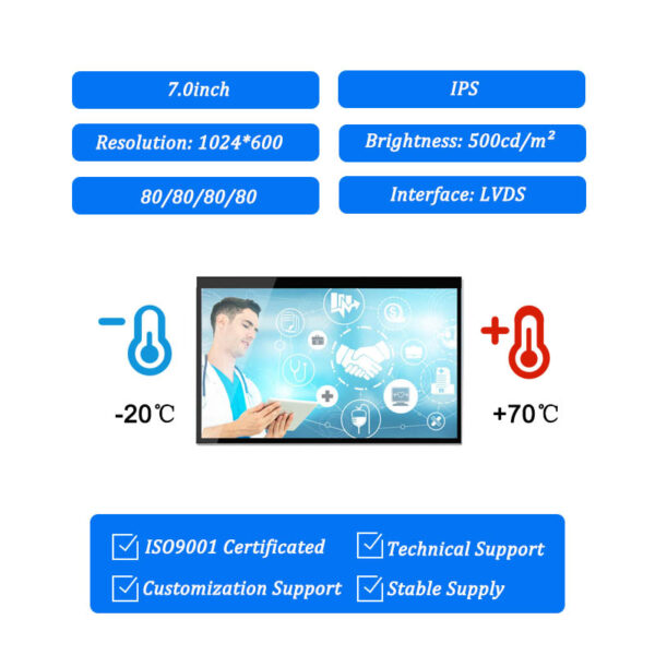 7 inch industrial lcd display