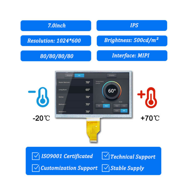 7 inch LCD Display Screens