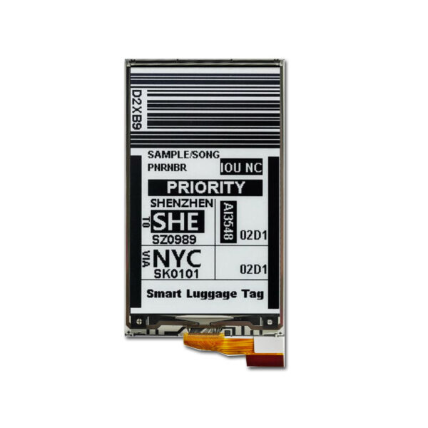 3.7” Tri Color E-ink Display Black/White/Red