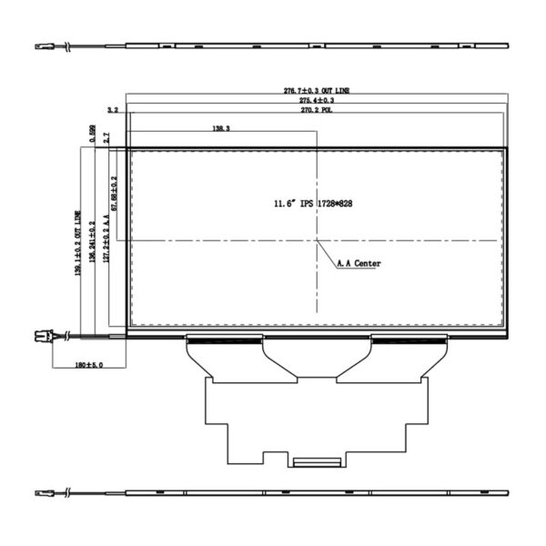 11.6 inch Bar Type TFT LCD