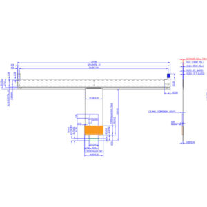 12.5 inch Bar Type TFT LCD 2400 x 90 pixels Stretched Display