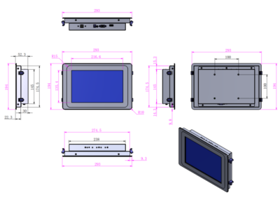 10.1 inch industrial HDMI display