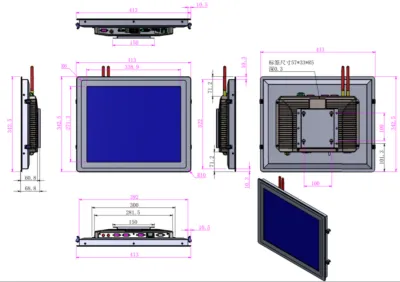 17 inch Industrial Touch Screen Display