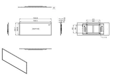 64 inch Streched LCD monitors