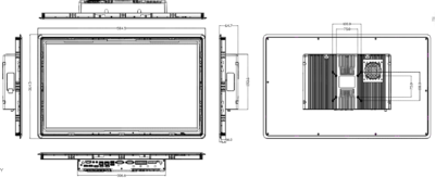 23.8 inch All In One PC Industrial drawings