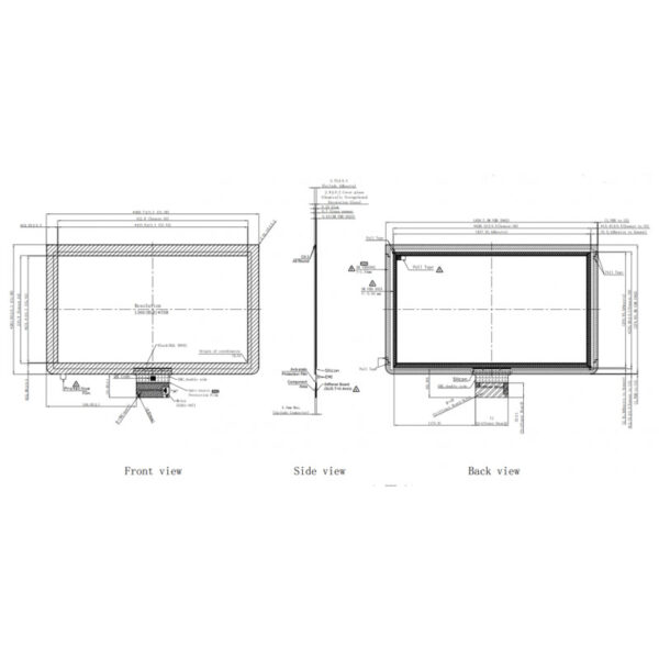 18.5" Industrial-Grade Capacitive Touch Panel, 10-Point Multi-Touch, G+G Structure, USB, mxT2952TD IC