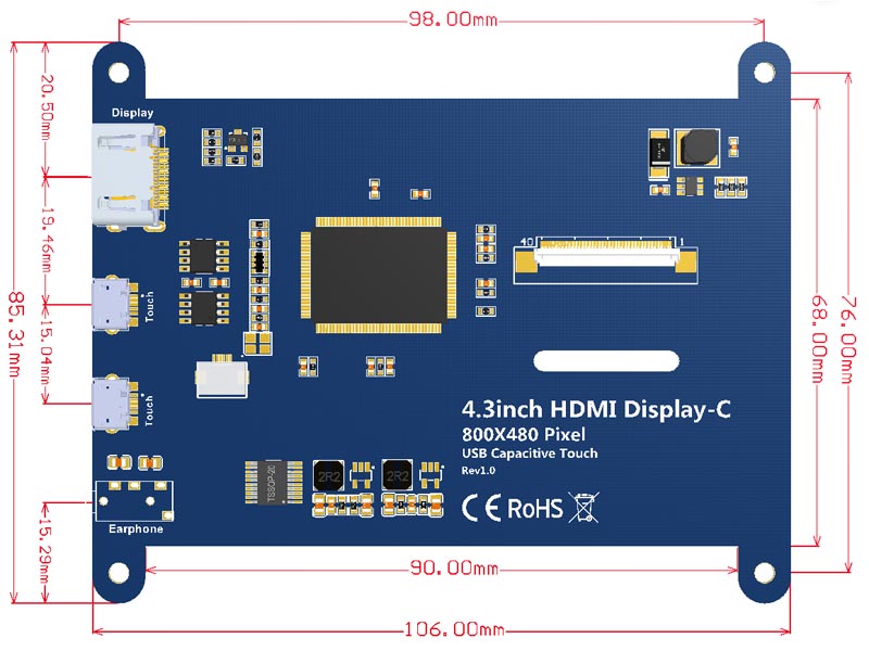 4.3 Raspberry Pi Touch Screen 4