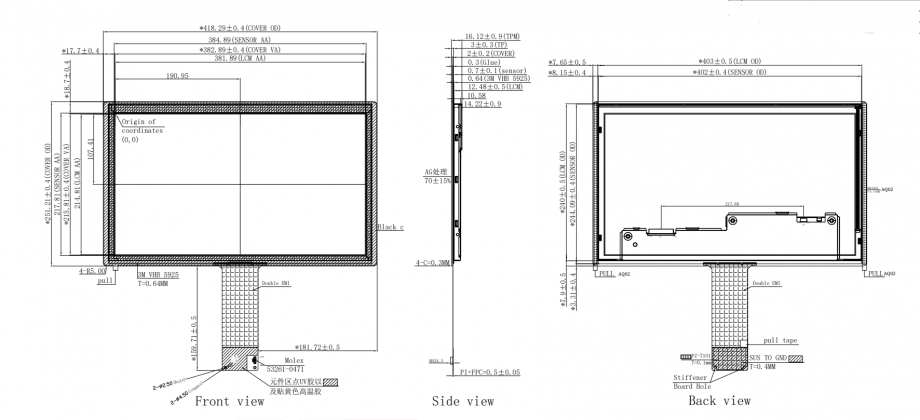 5 point capacitive touch