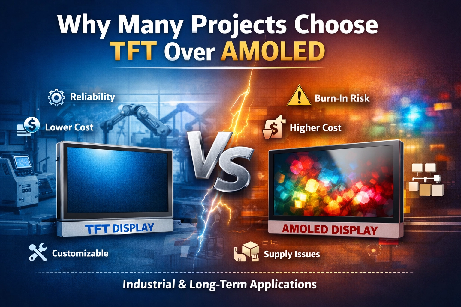 Why Many Projects Ultimately Choose TFT Displays Instead of AMOLED