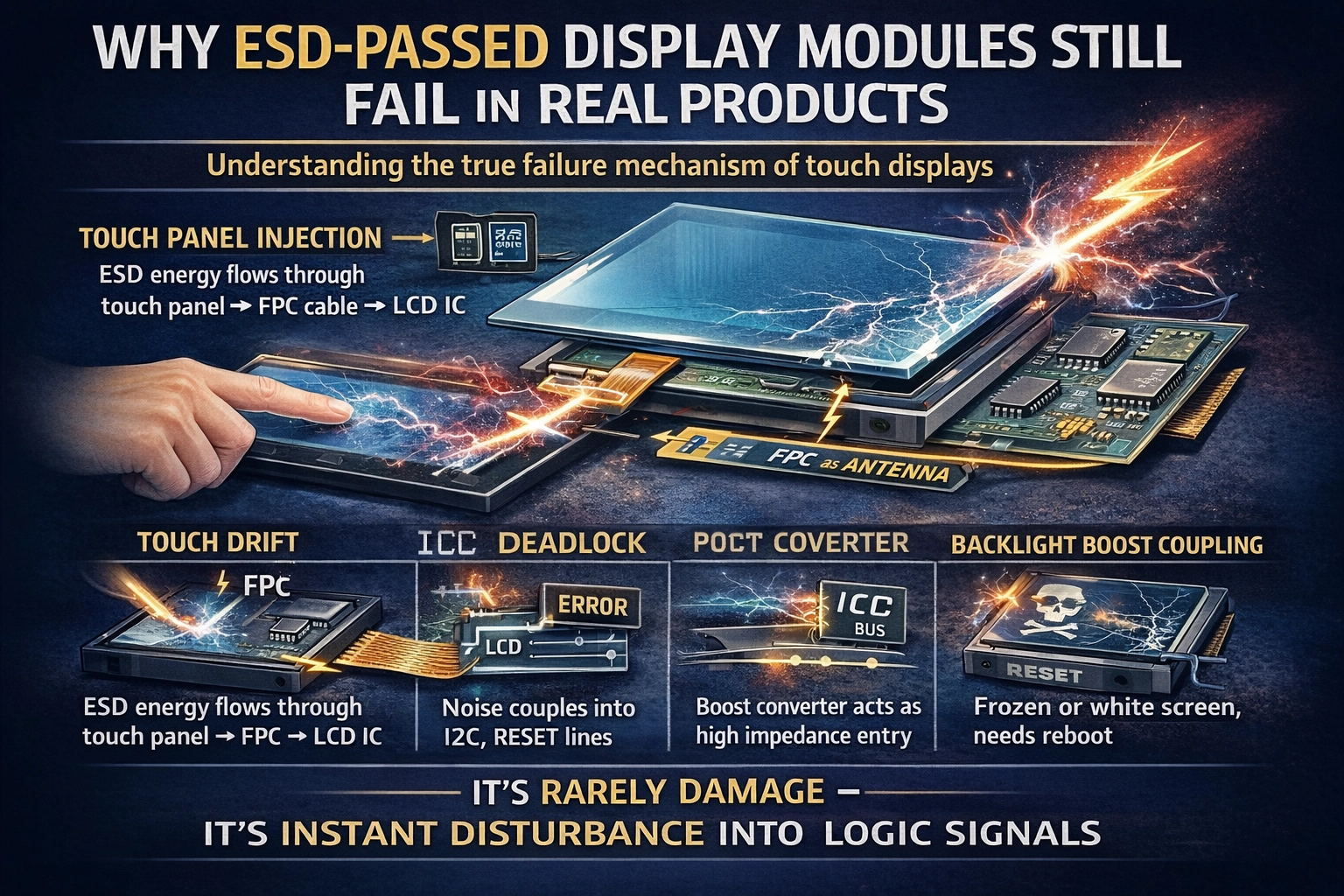 Why ESD-Passed Display Modules Still Fail in Real Products