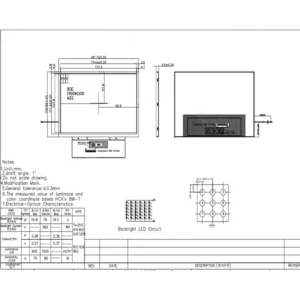 8 inch 1920x1200 high brightness LCD display 1000 nits LVDS industrial panel