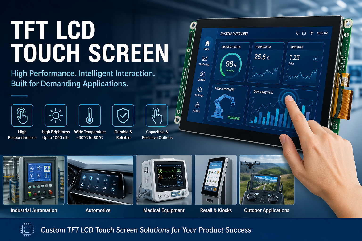 Industrial TFT LCD Touch Screen: A Complete Guide to Technology, Benefits, and Applications