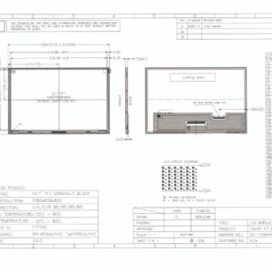 10.1 inch IPS LCD in‑cell capacitive touch display optical performance diagram